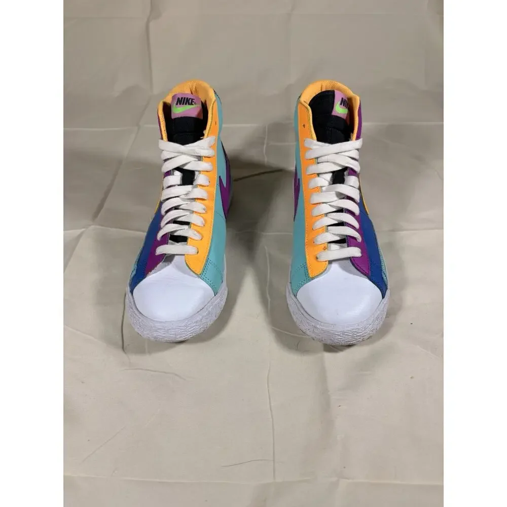 Nike Blazer Mid GS Multicolor Leather Mid Top Sneakers US 7Y CZ9441-400 size 7Y